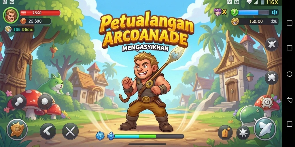 Tampilan gameplay seru dari 116X yang menampilkan aksi menantang.