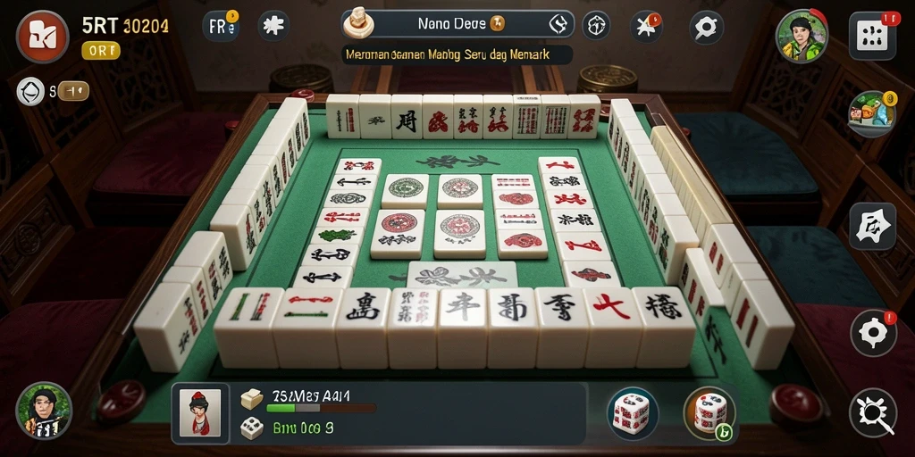 Screenshot utama 5RT menampilkan gameplay Mahjong yang menarik dan berwarna.