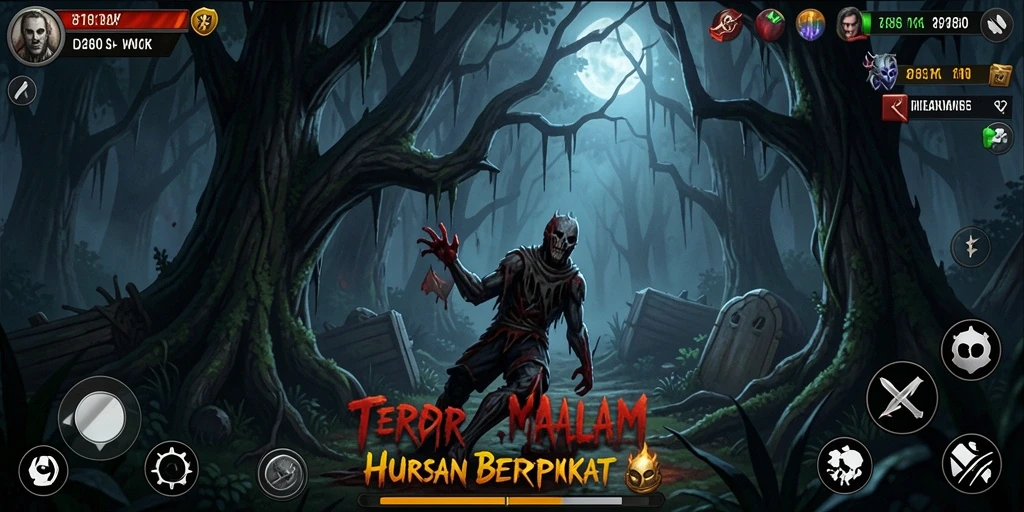 Gameplay menakutkan di dunia hutan gelap 8180.