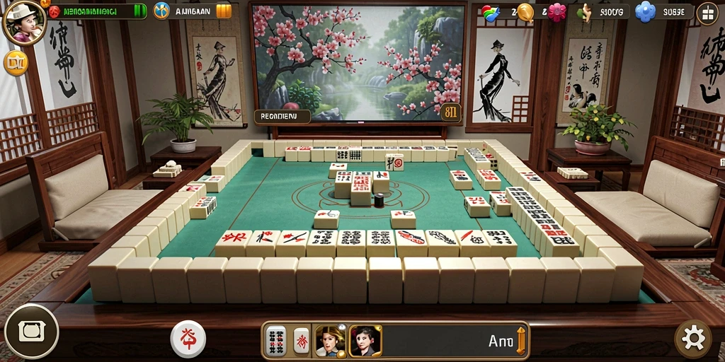 Tampilan menarik gameplay Mahjong dalam 8II dengan tantangan yang seru.