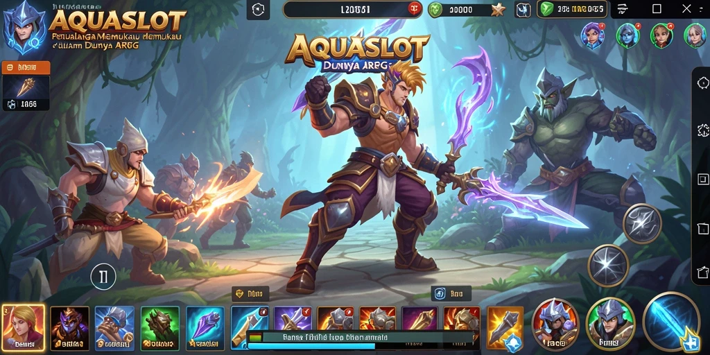 Tampilan gameplay ARPG yang mendebarkan di AQUASLOT.