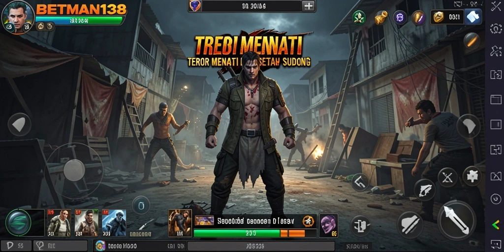 Tangkapan layar utama BETMAN138 menggambarkan suasana mencekam dan gameplay yang intens.