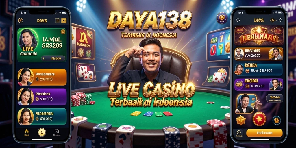 Tampilan gameplay Live Casino yang mendebarkan di DAYA138.