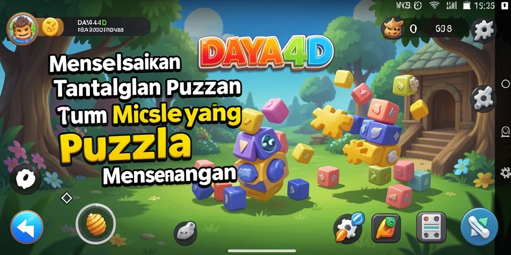 Screenshot dari gameplay puzzle yang menantang di DAYA4D.