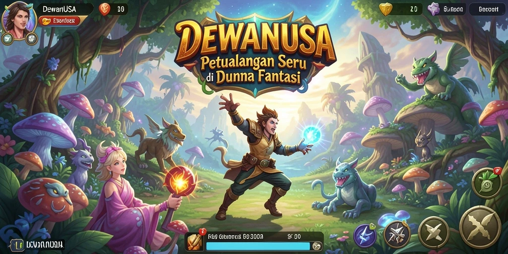 Tampilan gameplay DEWANUSA dengan karakter dan lingkungan petualangan.