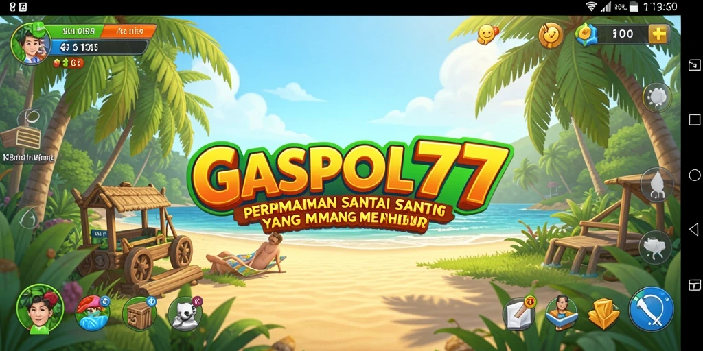 Tampilan gameplay GASPOL77 yang cerah dan menyenangkan.