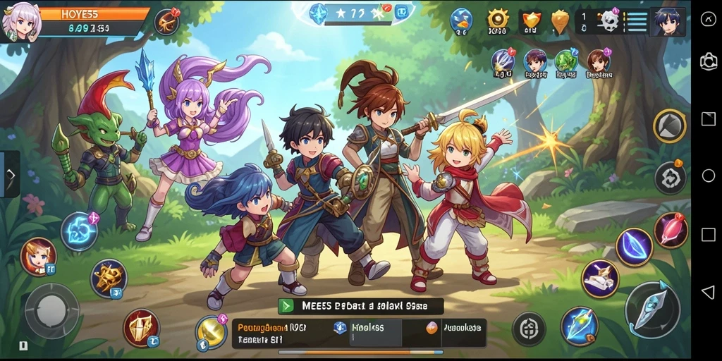 Tampilan gameplay seru dalam dunia anime HOYE55.