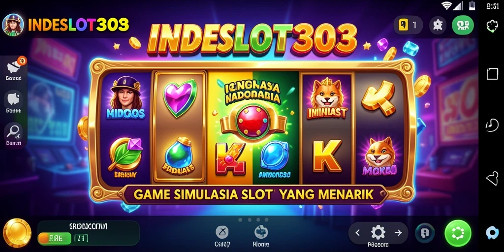 Tampilan menarik dari gameplay slot yang mengasyikkan di INDESLOT303.