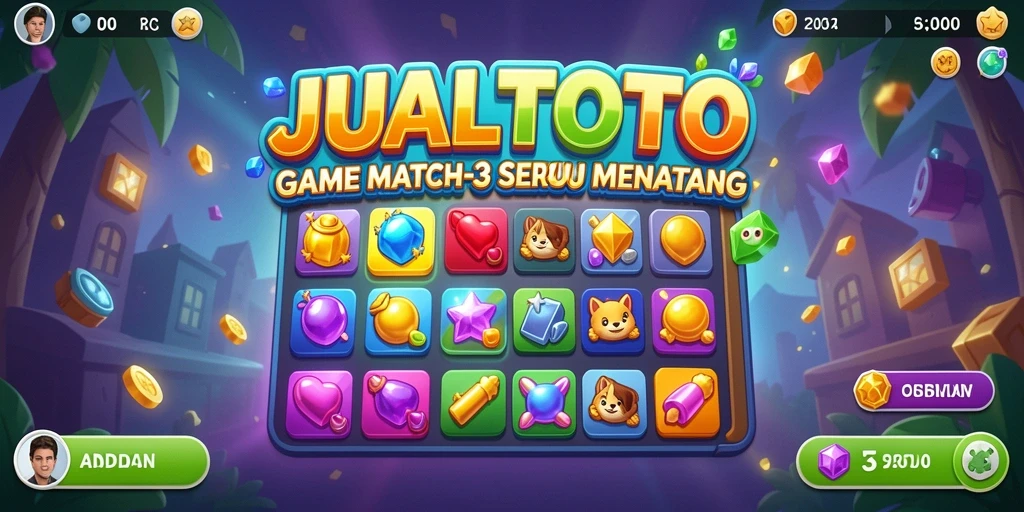 Tampilan gameplay JUALTOTO yang penuh warna dan menarik.