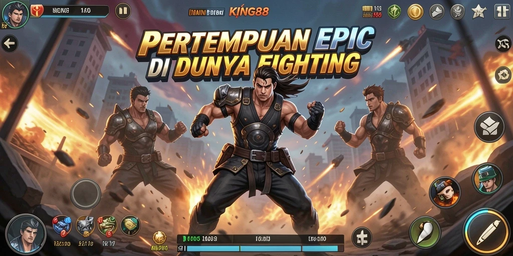 Tampilan gameplay KING88 yang penuh aksi dan pertarungan seru.