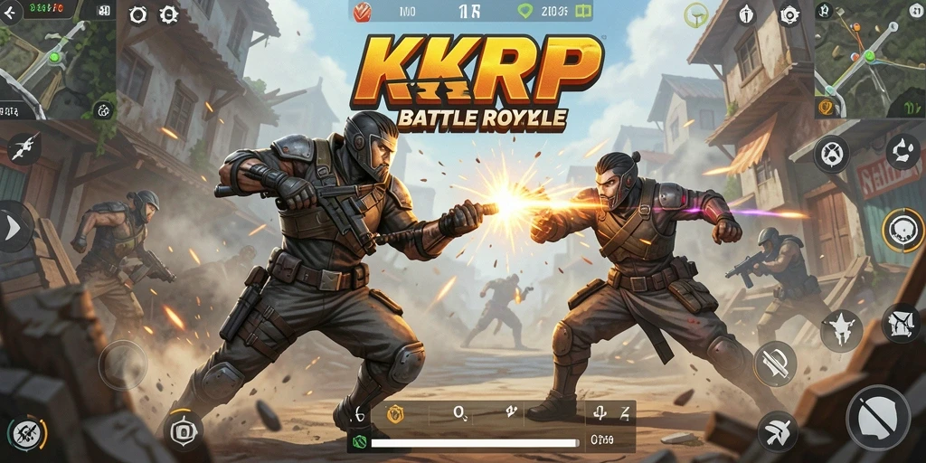 Gameplay seru dan intens dari KKRP saat pertarungan Battle Royale.