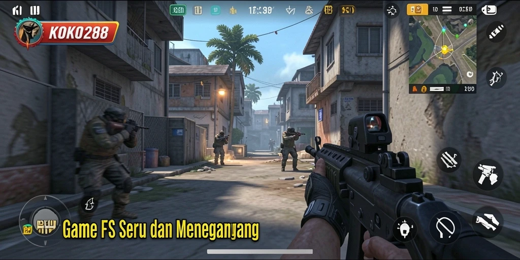 Tangkapan layar menampilkan aksi gameplay FPS yang intens.