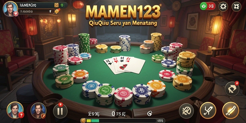 Tampilan gameplay QiuQiu yang menarik dalam MAMEN123.