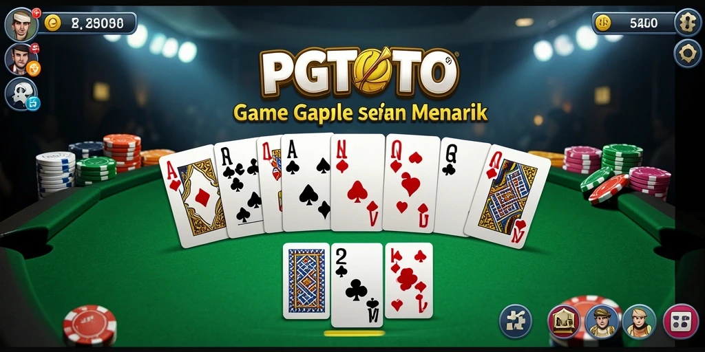 Screenshot PGTOTO menampilkan gameplay Gaple yang menarik dan interaktif.