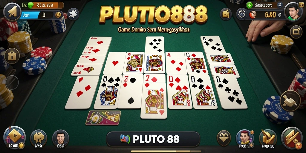 Gameplay seru dari PLUTO88 yang menampilkan Domino.