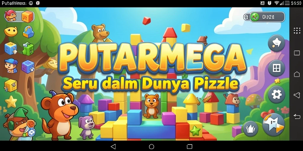 Tampilan gameplay PUTARMEGA yang menarik dan menantang.