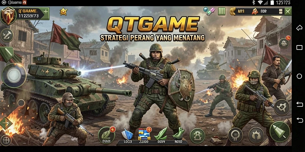 Tampilan gameplay QTGAME yang seru dan penuh aksi.