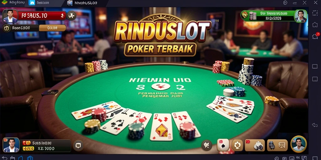 Tampilan permainan Poker yang mendebarkan di RINDUSLOT.