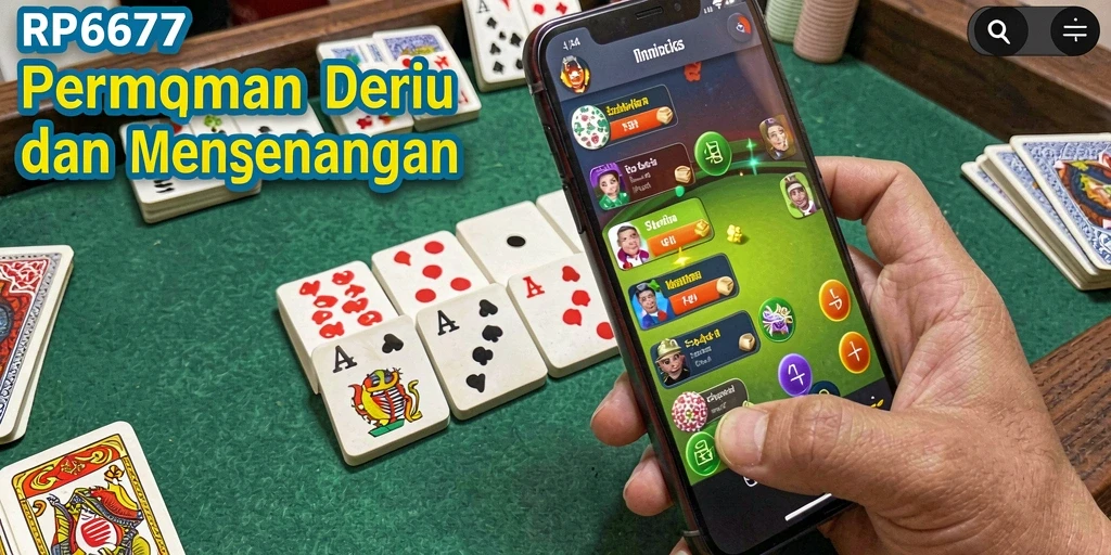 Tampilan gameplay menarik dari permainan Domino RP6677.