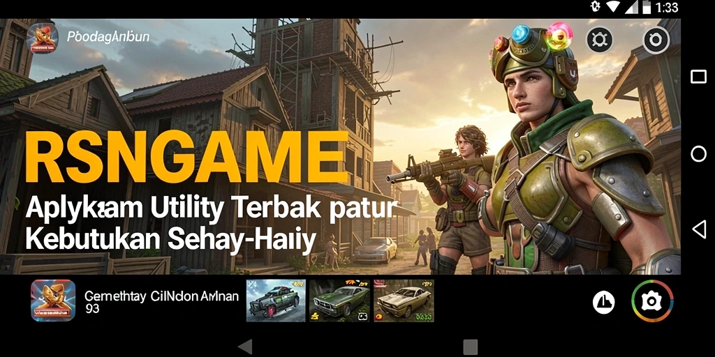 Tampilan aplikasi RSNGAME yang mempermudah penggunaan sebagai Utility.