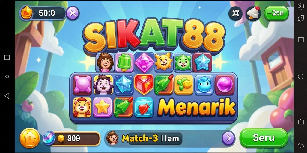 Tampilan gameplay SIKAT88 yang menyenangkan dan penuh warna.
