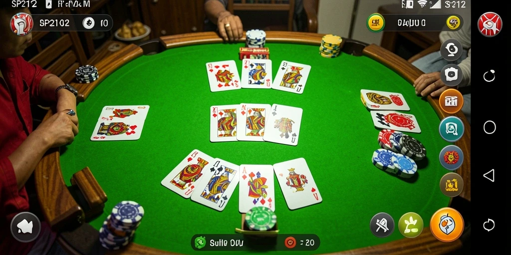 Tangkapan layar gameplay SP212 yang menampilkan serunya permainan Gaple.