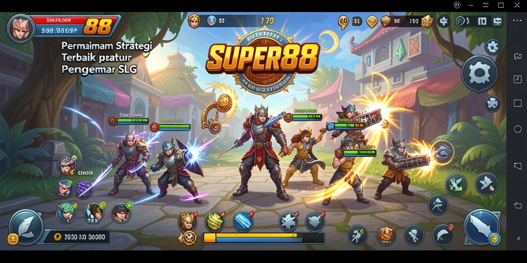 Tampilan gameplay SUPER88 yang menegangkan dan strategis.