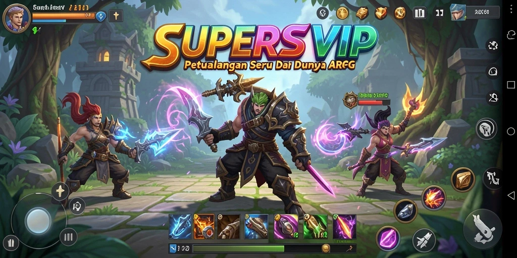 Tampilan gameplay menarik dalam dunia ARPG SUPERSVIP.
